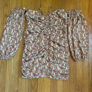 Luxxel Off-Shoulder Patterned Mini Dress